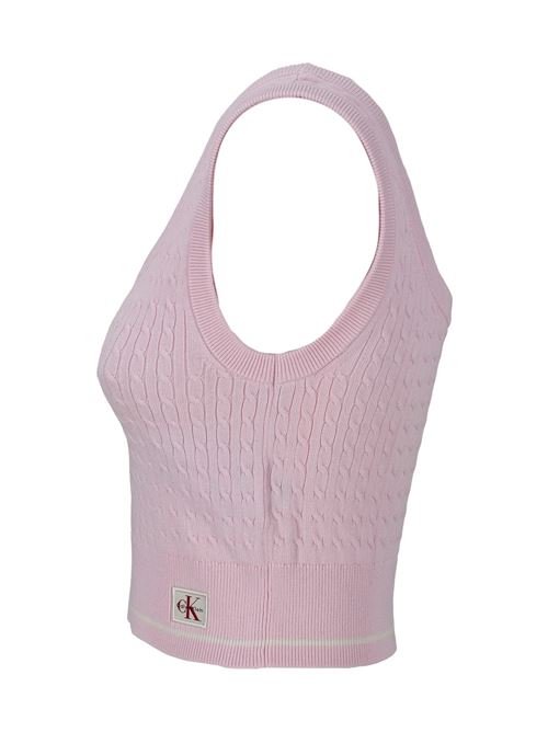 sl woven label cable bralette CALVIN KLEIN JEANS | LV047F319G8Z6